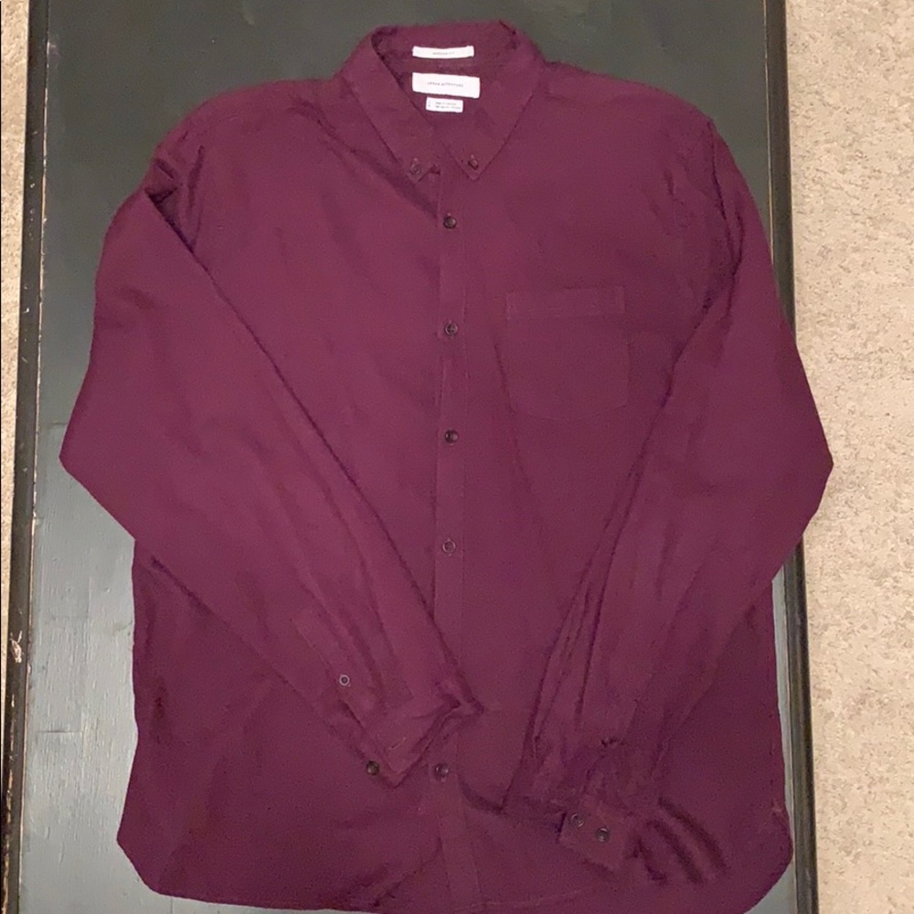Long sleeve purple button down